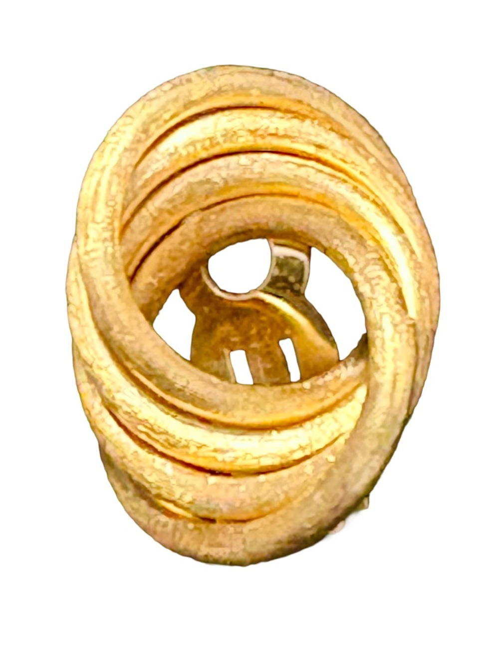14K Solid Gold Infinity Knot Single Clip On Earring  3.42g Womens Jewelry